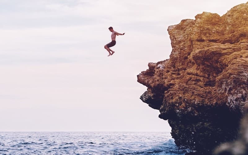 Cliff jumping